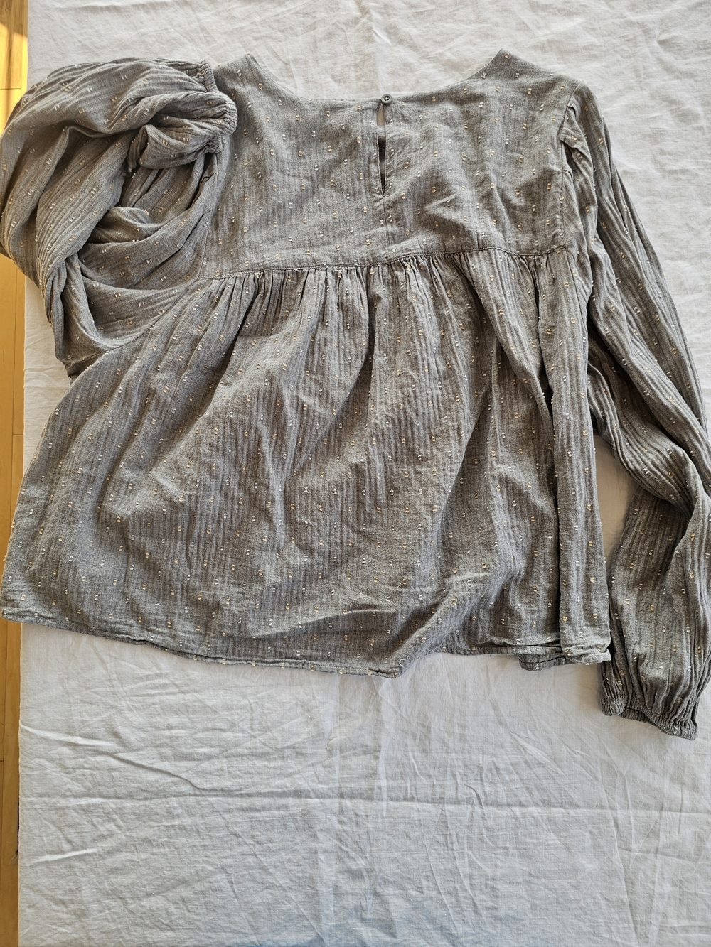 Ana Gray Peasant Blouse Size 3X - Picture 8 of 8